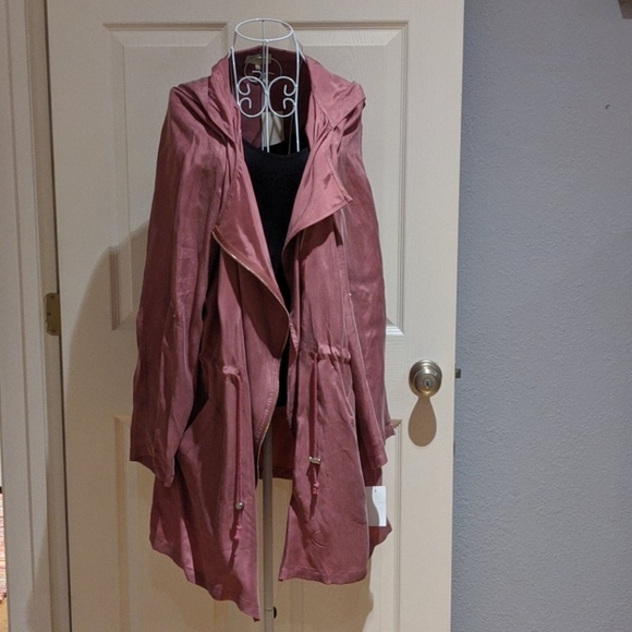MELLODAY Jackets & Coats Silky Dusty Pink Jacket Poshmark